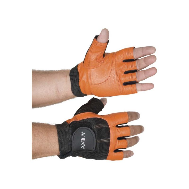 Регулируеми ръкавици за вдигане на тежести от естествена кожа- главна