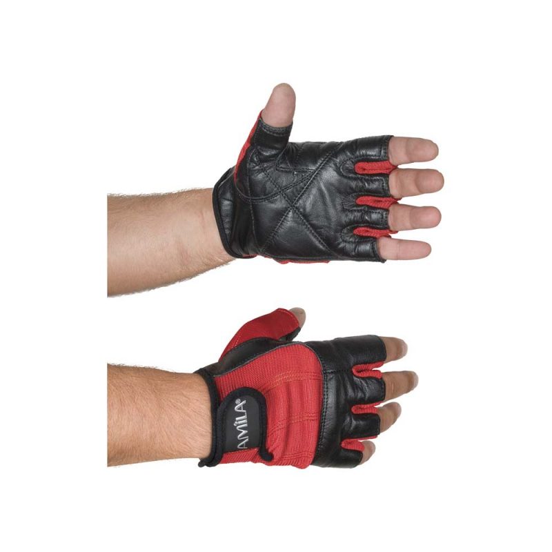 Ръкавици за вдигане на тежести от естествена кожа-основна