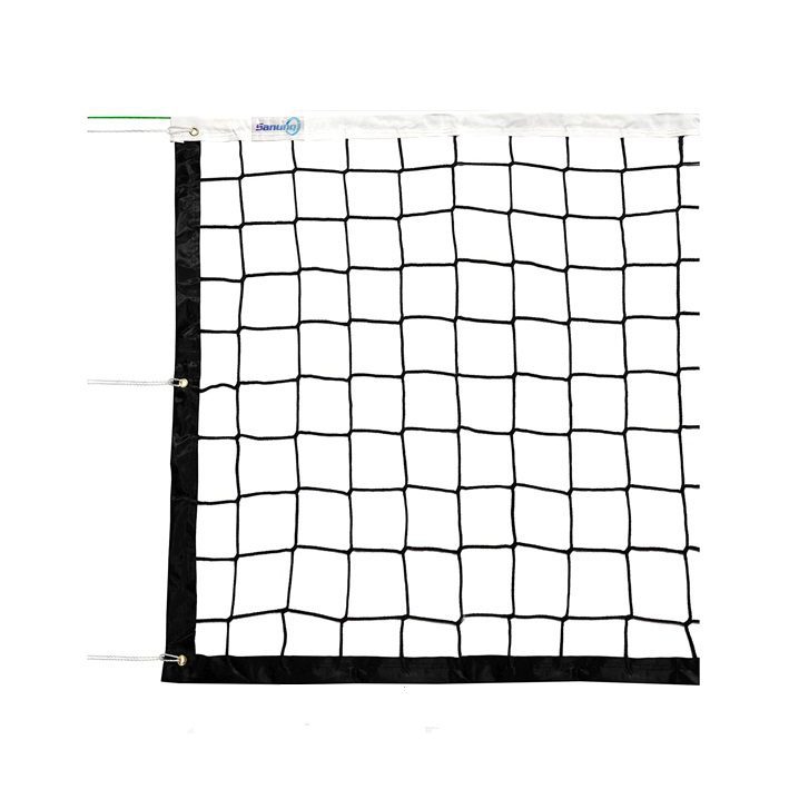 Мрежа за плажен волейбол 3мм PP черна със синьо филе-основна