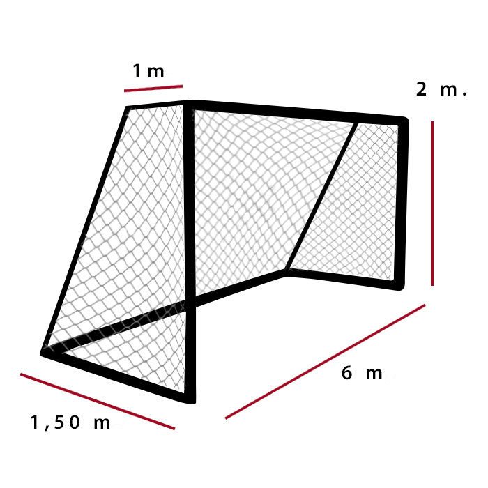 Мрежа за футболна врата A7 3 мм РР-скица