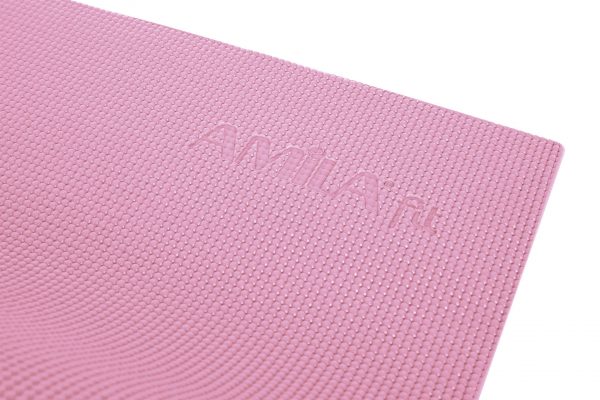 Постелка за йога 6 мм розова-разгъната