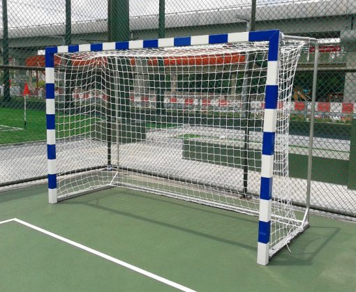 Мрежа за футболна врата 4 мм РР хексагонална двуцветна-изглед