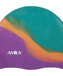 Силиконова шапка за плуване AMILA Multicolor POV